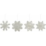 House Doctor Papírová vánoční ozdoba Snowflake White 15 cm set 4 ks bílá barva papír – Zboží Dáma
