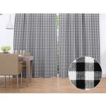 Biante Bavlněný závěs Olivia OL-015 Černo-bílá kostka malá 140x140 cm – Hledejceny.cz