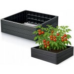 Prosperplast Vyvýšený záhon BASE WOODY 75,6 cm antracit – Zboží Dáma