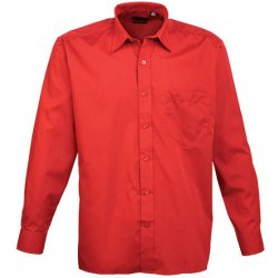 Premier Workwear pánská košile s dlouhým rukávem PR200 red