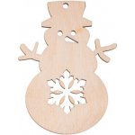 ČistéDřevo Dřevěná vánoční ozdoba sněhulák – Hledejceny.cz