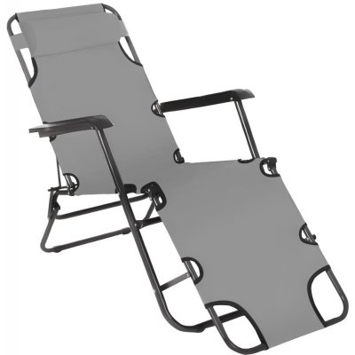 Kondela REGED Zahradní polohovací křeslo, šedá – Hledejceny.cz