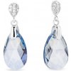 Náušnice Spark stříbrné náušnice s krystaly Swarovski Elements modrá kapka Dainty Drop KW610616BLS Blue Shade