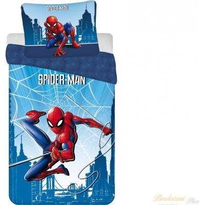 Jerry Fabrics povlečení bavlna Spider-man Blue 04 140x200 70x90 – Zbozi.Blesk.cz