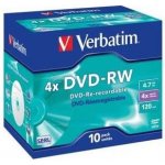 Verbatim DVD-RW 4,7GB 4x, jewel, 5ks (43285) – Zbozi.Blesk.cz