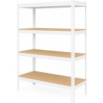 Vyprodej-Regalu.cz Regál 1500x700x300 mm lakovaný 4-policový, nosnost 700 kg bílý – Zboží Dáma