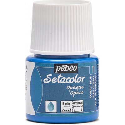 Barva na textil PEBEO Setacolor Opaque 45 ml Cobalt Blue – Zboží Dáma