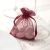 Svatební cukrovinka PartyDeco Sáček z organzy burgundy 20 ks - organzový pytlíček na svatební mandle a dárečky pro hosty