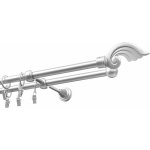 Garnyze-levne Kovová garnýže Fantazie dvouřadá satyna 16/16mm 240 cm – Zboží Mobilmania