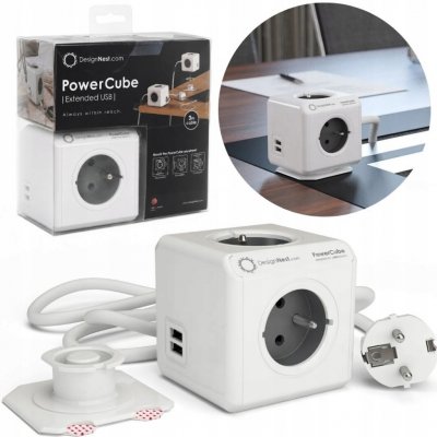 Cubenest PowerCube Extended USB 3 m šedá – Zboží Mobilmania
