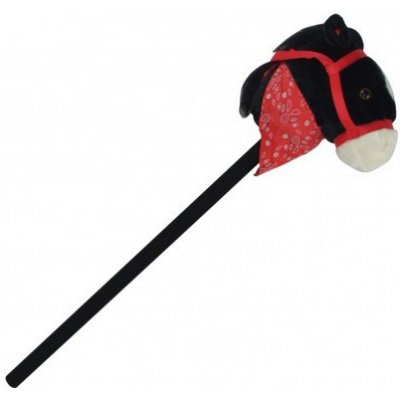 Kůň na tyči plyšový 80 cm Teddies se zvukem na baterie Černý – Zboží Dáma