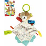 Clementoni Chrastítko plyšová mazlící dečka s úchytem Medvídek – Zbozi.Blesk.cz