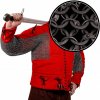 Karnevalový kostým Lord of Battles Kroužkové brnění paže a ramen, kulaté kroužky nýtované a střídavě pevné, Ø 9mm, černěné