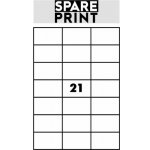 SPARE PRINT PREMIUM Samolepicí etikety bílé 100 archů A4 v krabici 70 x 42,3 mm – Hledejceny.cz