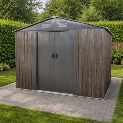 BestBerg BBSH-608WT 5,3 m² 205 x 257 x 202 cm bílé dřevo/taupe – Sleviste.cz