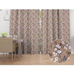 Biante Dekorační závěs PML-036 Pnoucí květiny na hnědém 145x200 cm – Hledejceny.cz