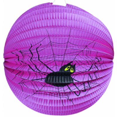 RAPPA Lampion Halloween pavouk s dřevěnou hůlkou 25 cm