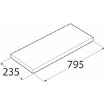 DOMAX Polička samonosná FS VELANO bílá 24 x 80 cm – Hledejceny.cz