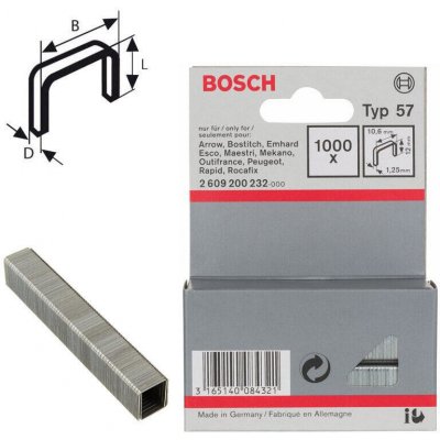 Bosch Spony typ57 12/10,6 1000ks - BS-2-609-200-232 – Zboží Mobilmania