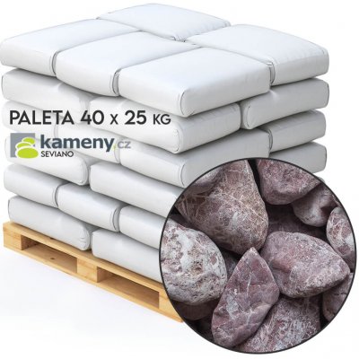 Okrasné kameny Atlas Red valounky - vápenec Vyberte si balení: Paleta - 40 x 25 kg - DOPRAVA ZDARMA, Vyberte si velikostní frakci: 4 - 8 cm – Hledejceny.cz