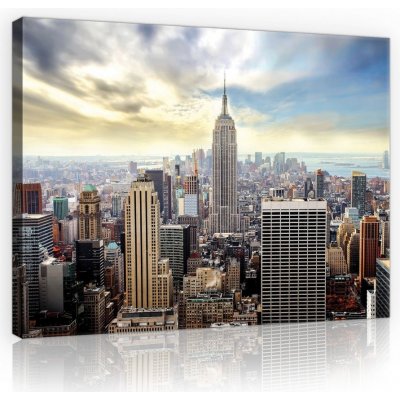 Postershop Obraz na plátně: Pohled na Manhattan - 75x100 cm – Zboží Mobilmania