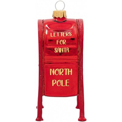 Vánoční závěsná skleněná dekorace Postbox Red Green Gate – Hledejceny.cz
