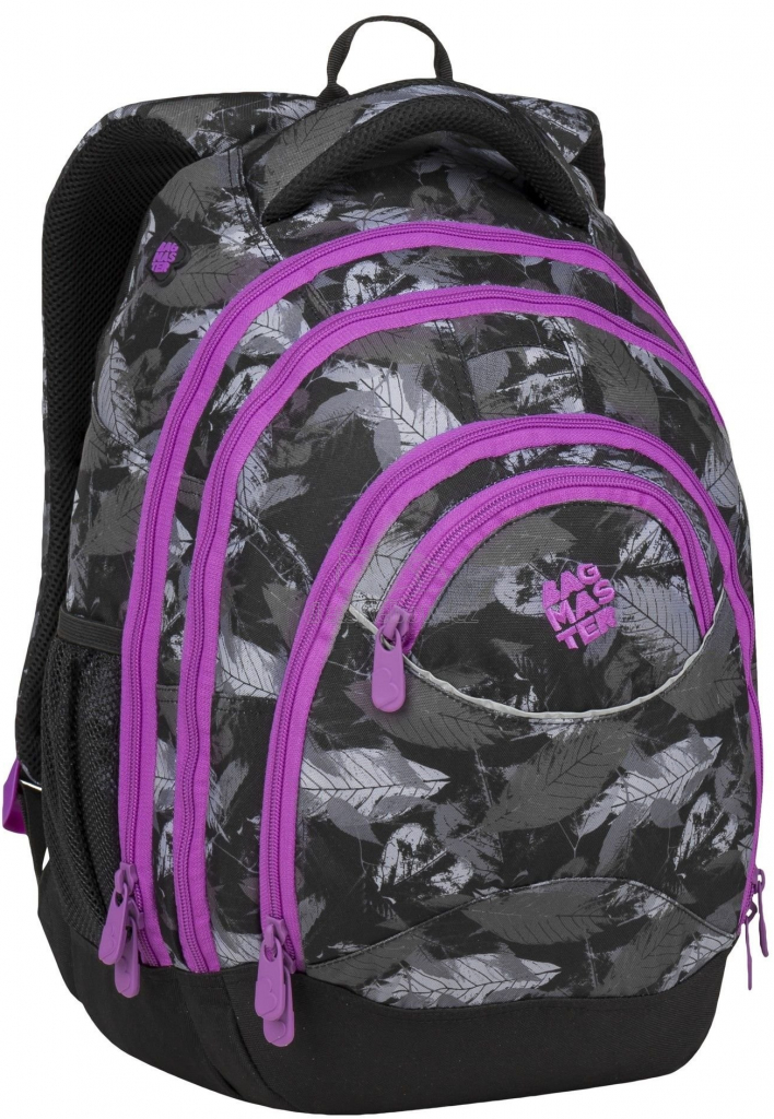Bagmaster Energy 9 A studentský batoh šedo fialová