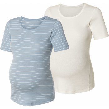 esmara dámské těhotenské triko s BIO bavlnou 2 kusy modrá/bílá