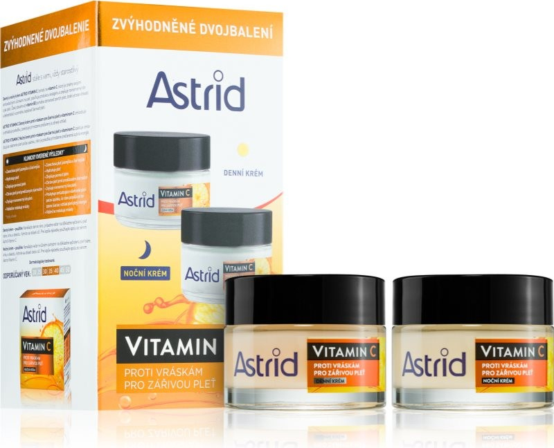 Astrid Vitamin C noční a denní krém 2 x 50 ml dárková sada