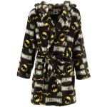 SunCity Dětský / chlapecký coral fleece župan s kapucí Batman Černá – Zboží Dáma