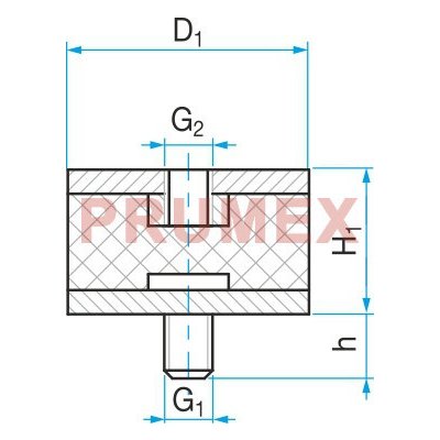 Silentblok typ 2 - 30x20 M8x20 – Zboží Mobilmania