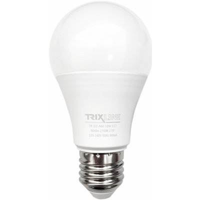 Trixline LED žárovka 10W 900lm E27 A60 2700K teplá bílá – Hledejceny.cz