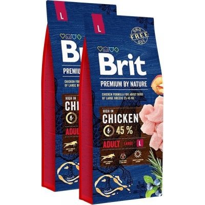Brit Premium by Nature Adult L 2 x 15 kg – Zboží Mobilmania