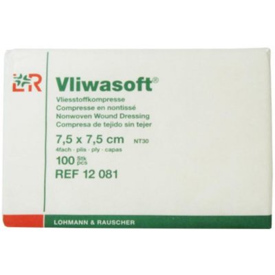 Vliwasoft Komprese nesterilní 7,5 x 7,5 cm/4v 100 ks – Zboží Dáma
