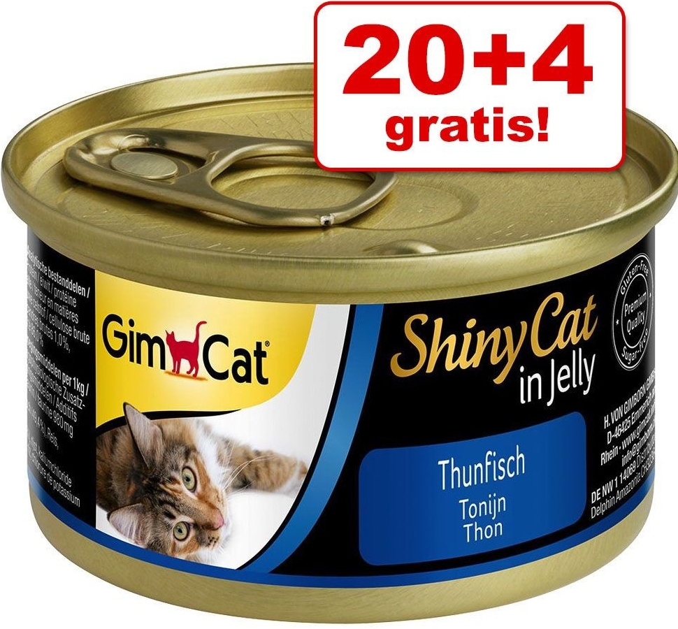 GimCat ShinyCat Jelly Tuňák 24 x 70 g