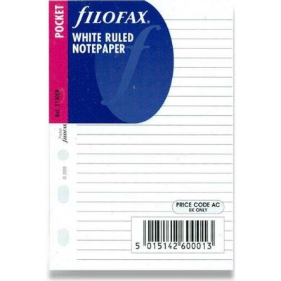 Filofax Poznámkový papír, linkovaný bílý formát A7 – Zboží Dáma