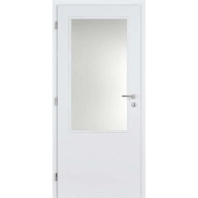 Interiérové dveře Doornite Basic / 2/3 sklo / 70 cm / levé / lakované / papírová voština / bílá – Zboží Mobilmania