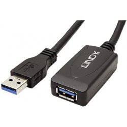 Lindy 12.43.1010 USB 5Gbps (USB 3.0) aktivní prodlužovací , USB3.0 A(M) - USB3.0 A(F), 5m