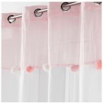 Douceur d'intérieur Dětská záclona ELFIKA s očky a bambulemi, 140 x 240 cm – Sleviste.cz