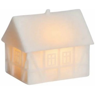 SIRIUS LED svítící domeček Kodaňský hrázděný 9 × 6 × 8 cm keramický, teple bílá, bílý, – Hledejceny.cz