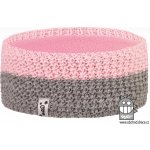 Dráče Pletená čelenka s mikroflísem růžovo-šedá – Hledejceny.cz
