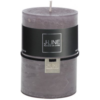 Šedá svíčka Granite válec M - Ø 7*10 cm/48h - J-Line by Jolipa – Hledejceny.cz