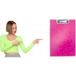 Leitz Wow A4 zavírací deska s klipem růžová – Zbozi.Blesk.cz