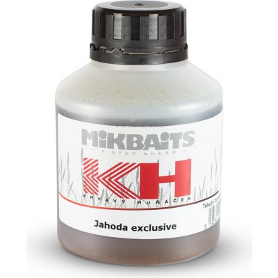 MikBaits Booster Krvavý Huňáček Jahoda Exclusive 250 ml – Hledejceny.cz