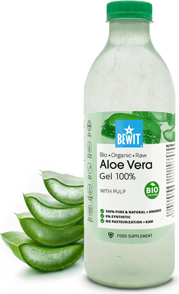 Bewit Aloe Vera gel s dužinou BIO RAW 1 L