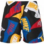 Nike Swim-Tossed Flags 4 inch chlapecké plavky Černá – Zboží Dáma