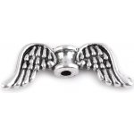 Ozdobný díl křídla 8x20 mm - platina s patinou (10 ks) – Zboží Dáma