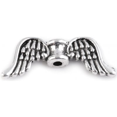 Ozdobný díl křídla 8x20 mm - platina s patinou (10 ks) – Zboží Dáma