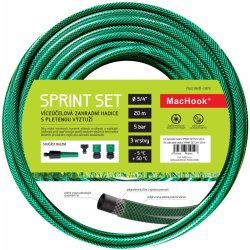 MacHook 13872 SPRINT SET 3/4" 20 m s příslušenstvím zelená