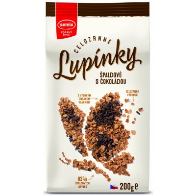 Semix Celozrnné lupínky špaldové s čokoládou 200 g – Hledejceny.cz